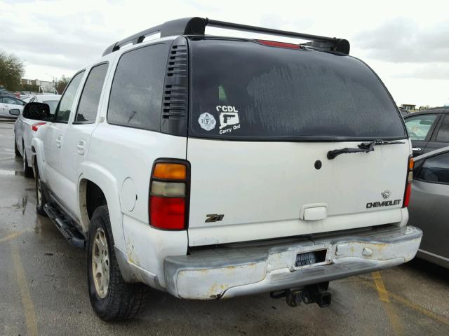 1GNEK13T54R103368 - 2004 CHEVROLET TAHOE K150 WHITE photo 3