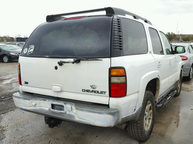 1GNEK13T54R103368 - 2004 CHEVROLET TAHOE K150 WHITE photo 4