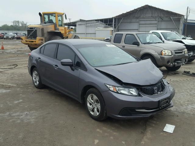 2HGFB2F57EH523703 - 2014 HONDA CIVIC LX GRAY photo 1