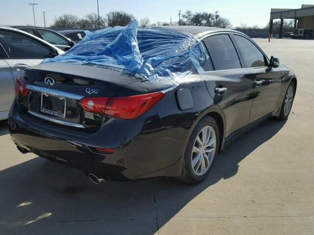 JN1BV7AP1EM680881 - 2014 INFINITI Q50 BASE Чорний фото 4