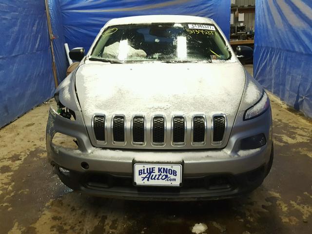 1C4PJLAB3EW126757 - 2014 JEEP CHEROKEE S SILVER photo 9