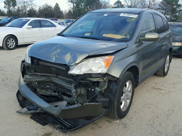 JHLRE38727C028647 - 2007 HONDA CR-V EXL GREEN photo 2