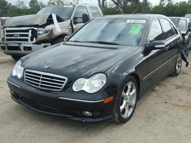 WDBRF52H77F931445 - 2007 MERCEDES-BENZ C 230 BLACK photo 2