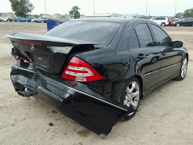 WDBRF52H77F931445 - 2007 MERCEDES-BENZ C 230 BLACK photo 4