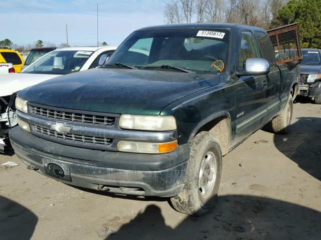 2GCEK19T921258348 - 2002 CHEVROLET SILVERADO GREEN photo 2