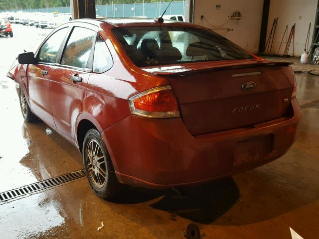 1FAHP3FN1AW242531 - 2010 FORD FOCUS SE RED photo 3