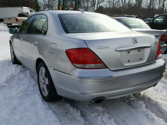 JH4KB16596C000984 - 2006 ACURA RL SILVER photo 3