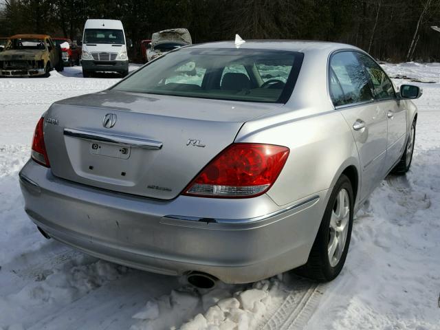 JH4KB16596C000984 - 2006 ACURA RL SILVER photo 4