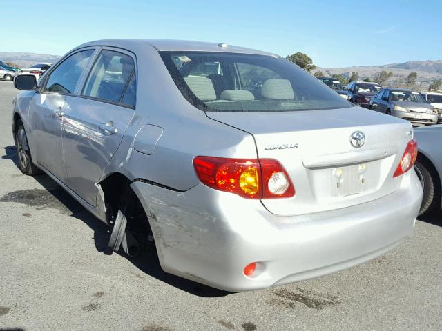 JTDBU4EE0A9106891 - 2010 TOYOTA COROLLA BA SILVER photo 3