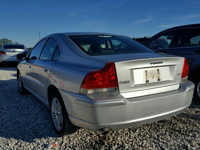 YV1RS592682682539 - 2008 VOLVO S60 2.5T SILVER photo 3