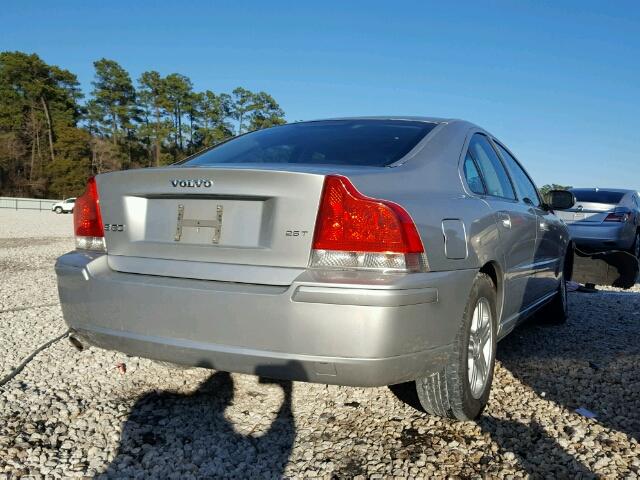 YV1RS592682682539 - 2008 VOLVO S60 2.5T SILVER photo 4