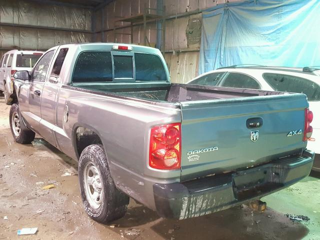 1D7HW22K27S157111 - 2007 DODGE DAKOTA ST GRAY photo 3