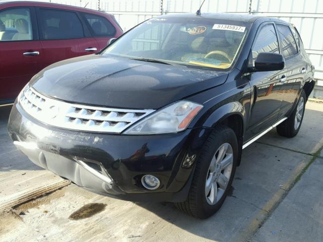 JN8AZ08W06W536315 - 2006 NISSAN MURANO SL BLACK photo 2