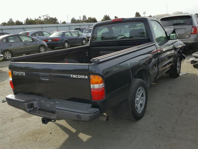 5TENL42N44Z344854 - 2004 TOYOTA TACOMA BLACK photo 4