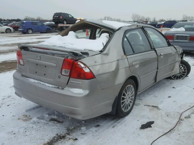 2HGES16535H562150 - 2005 HONDA CIVIC LX GRAY photo 4