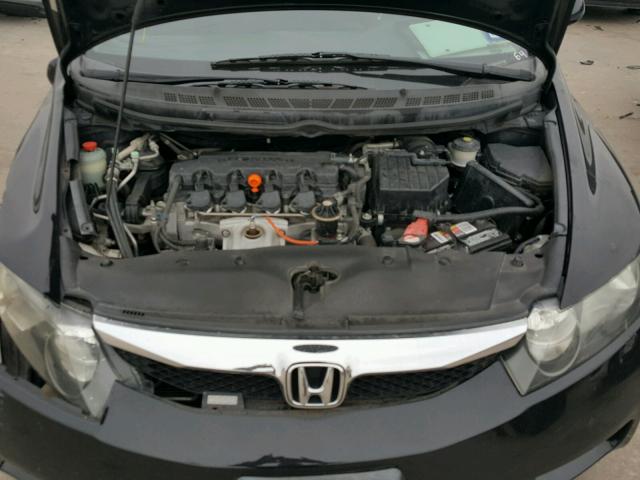 19XFA16669E030617 - 2009 HONDA CIVIC BLACK photo 7