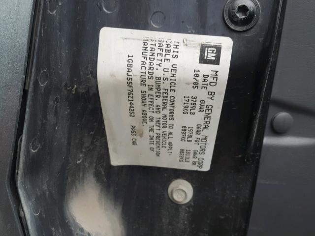 1G8AJ55F76Z144252 - 2006 SATURN ION LEVEL GRAY photo 10