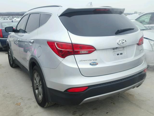 5XYZU3LB8EG136324 - 2014 HYUNDAI SANTA FE S SILVER photo 3