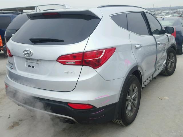 5XYZU3LB8EG136324 - 2014 HYUNDAI SANTA FE S SILVER photo 4