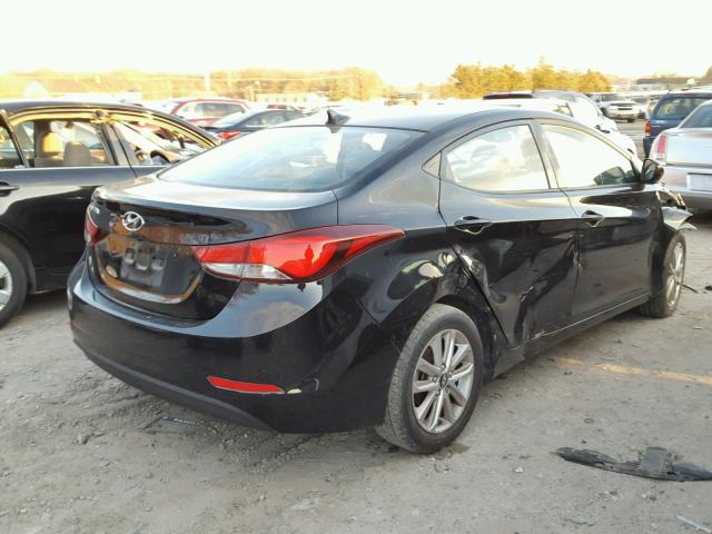 KMHDH4AE9FU420929 - 2015 HYUNDAI ELANTRA SE BLACK photo 4