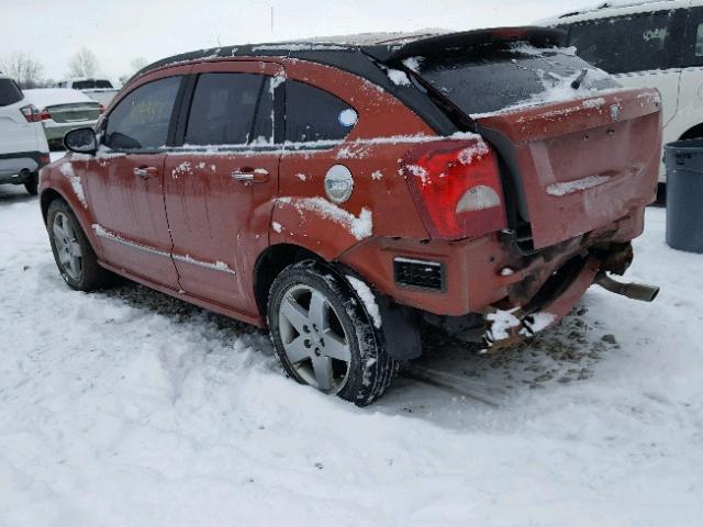 1B3HE78K07D194486 - 2007 DODGE CALIBER R/ ORANGE photo 3