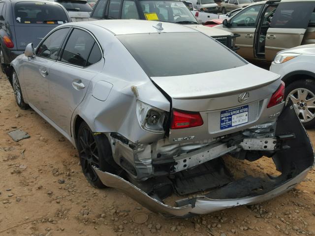 JTHBK262475042450 - 2007 LEXUS IS 250 SILVER photo 3