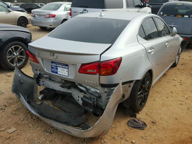 JTHBK262475042450 - 2007 LEXUS IS 250 SILVER photo 4