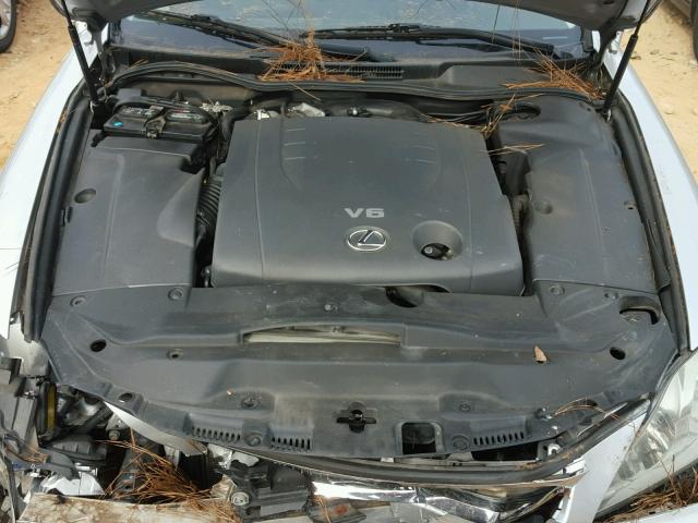 JTHBK262475042450 - 2007 LEXUS IS 250 SILVER photo 7