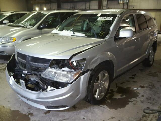 3D4GH57V89T584009 - 2009 DODGE JOURNEY SX SILVER photo 2