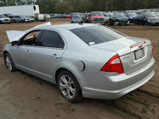 3FAHP0HA8CR382848 - 2012 FORD FUSION SE SILVER photo 3