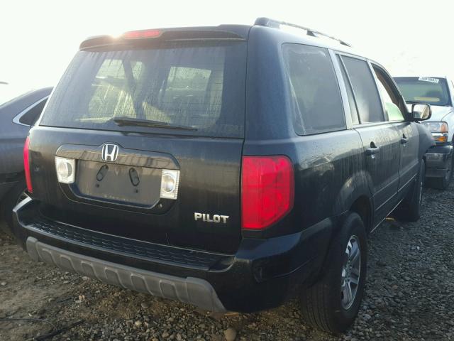 2HKYF18595H560164 - 2005 HONDA PILOT EXL BLACK photo 4