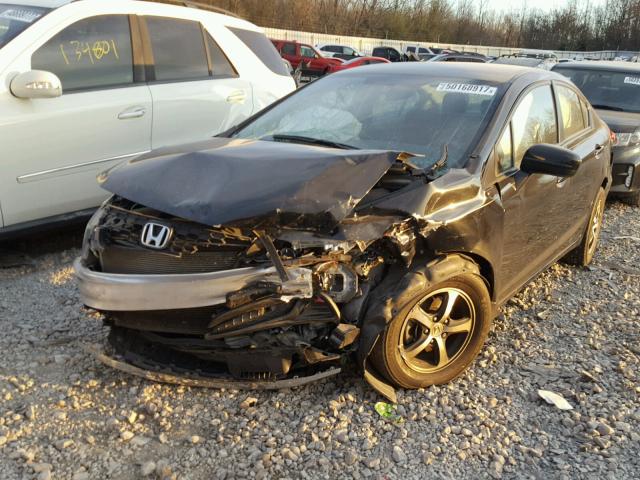 19XFB2F73FE095156 - 2015 HONDA CIVIC SE BLACK photo 2