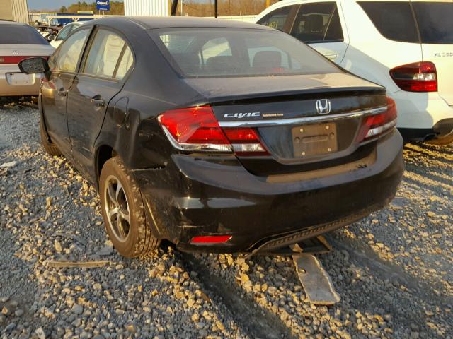 19XFB2F73FE095156 - 2015 HONDA CIVIC SE BLACK photo 3