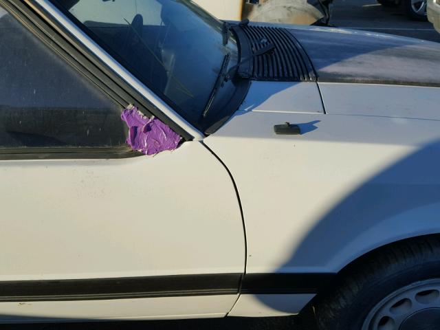 1FABP28M1FF210223 - 1985 FORD MUSTANG LX WHITE photo 9