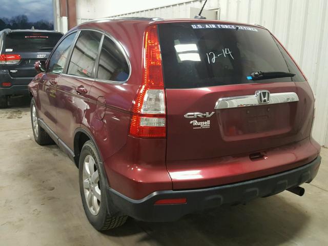 5J6RE38769L022280 - 2009 HONDA CR-V EXL RED photo 3