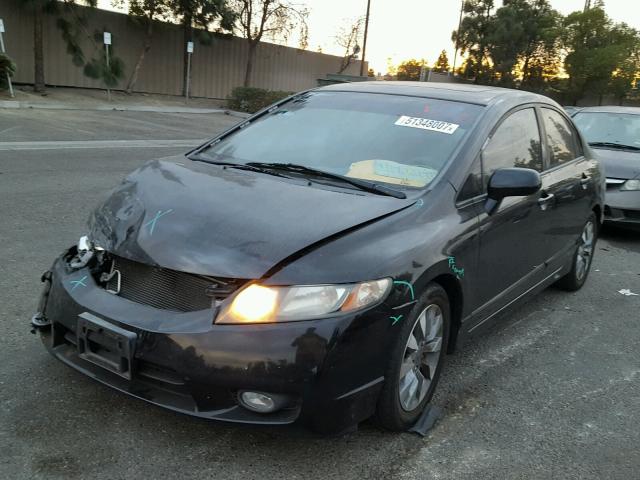 19XFA16839E017924 - 2009 HONDA CIVIC EX შავი ფოტო 2