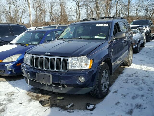 1J8HR58206C182942 - 2006 JEEP GRAND CHER BLUE photo 2