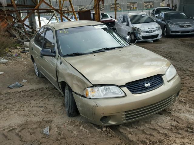 3N1CB51D12L684605 - 2002 NISSAN SENTRA XE GOLD photo 1