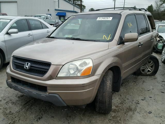 2HKYF18643H587262 - 2003 HONDA PILOT EXL BROWN photo 2