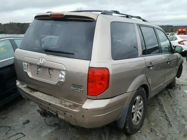 2HKYF18643H587262 - 2003 HONDA PILOT EXL BROWN photo 4