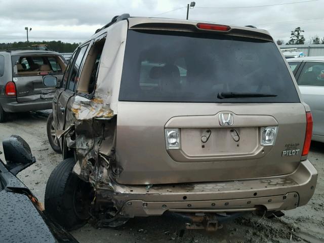 2HKYF18643H587262 - 2003 HONDA PILOT EXL BROWN photo 9