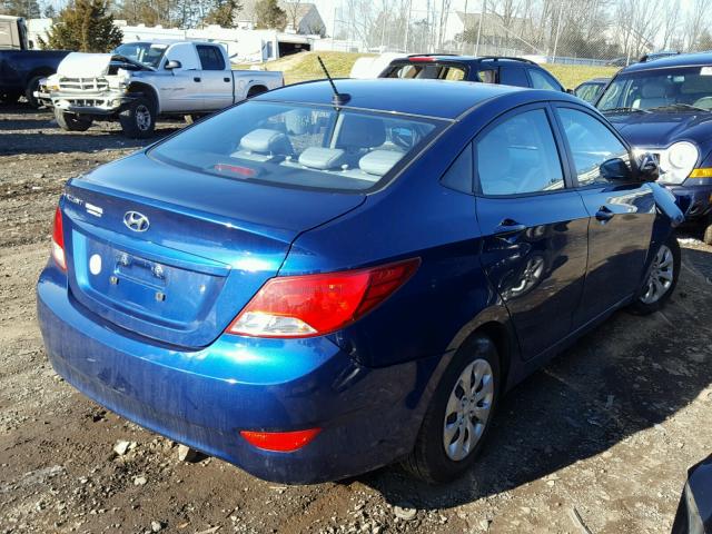 KMHCT4AE6FU908746 - 2015 HYUNDAI ACCENT GLS BLUE photo 4