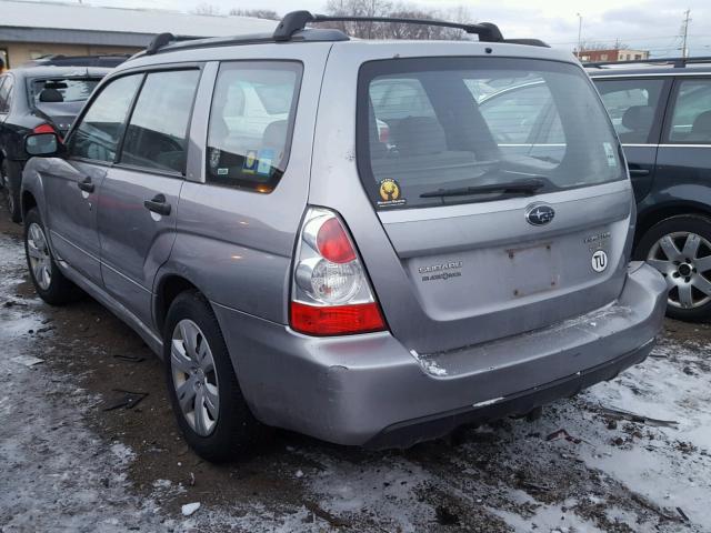 JF1SG63678H719336 - 2008 SUBARU FORESTER 2 SILVER photo 3