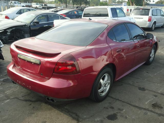 2G2WS522041134215 - 2004 PONTIAC GRAND PRIX BURGUNDY photo 4