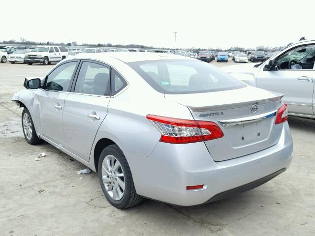 3N1AB7AP4FY279859 - 2015 NISSAN SENTRA S SILVER photo 3