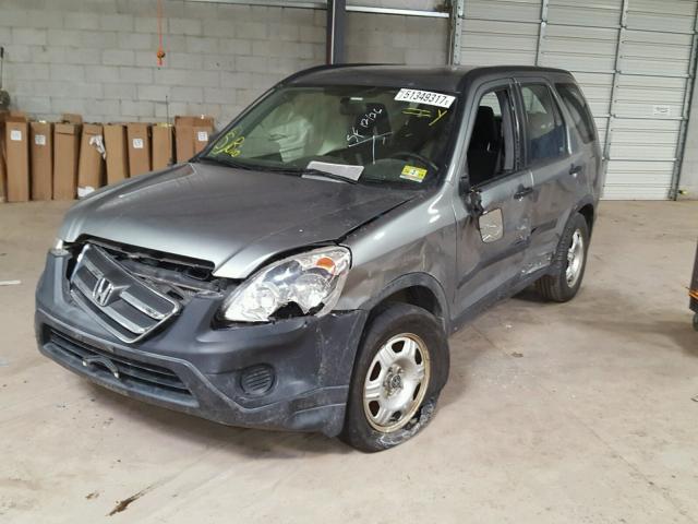 JHLRD78585C043661 - 2005 HONDA CR-V LX GRAY photo 2