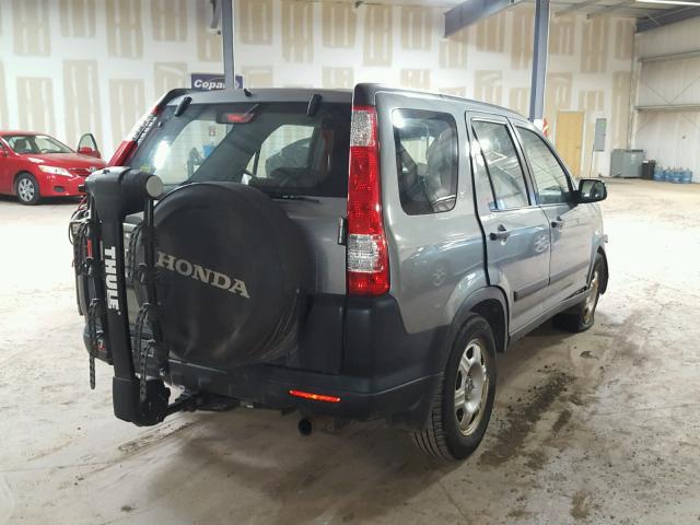 JHLRD78585C043661 - 2005 HONDA CR-V LX GRAY photo 4