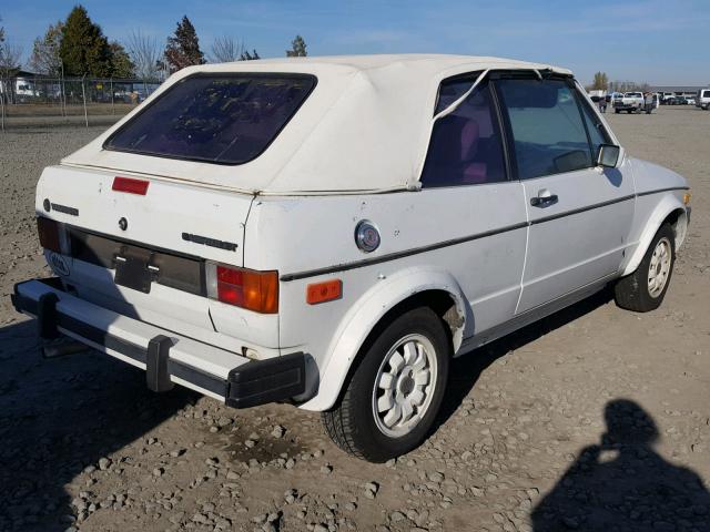 WVWCA0158FK017596 - 1985 VOLKSWAGEN GOLF CABRI WHITE photo 4