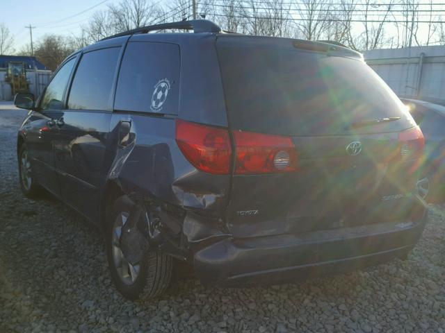 5TDZA22C06S562445 - 2006 TOYOTA SIENNA XLE BLUE photo 3