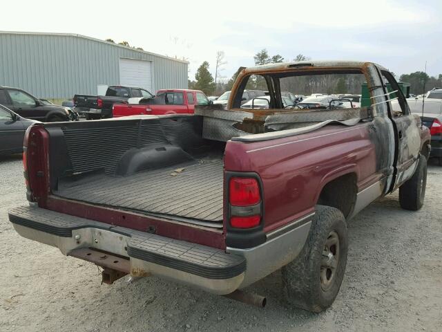 1B7HF16Z8RS678297 - 1994 DODGE RAM 1500 RED photo 4